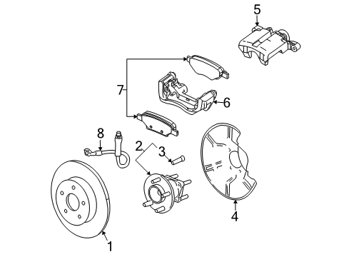 2007 Chevrolet Uplander Rear Brakes Brake Hose Diagram for 15899075