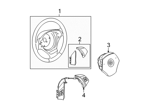 2008 BMW 328xi Steering Wheel & Trim Multifunct Steering Wheel Switch Diagram for 61316959894