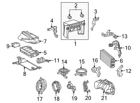 2019 Lexus GX460 Sound System Knob Diagram for 90010-23043