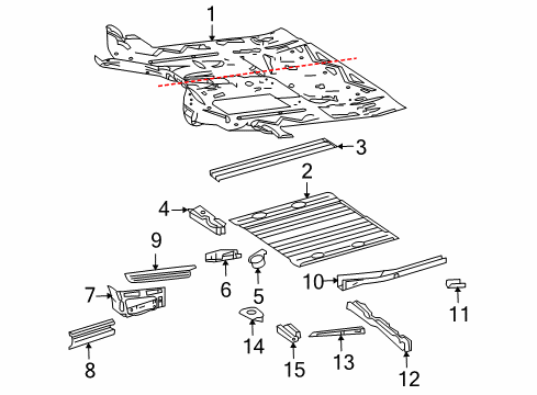 2009 Dodge Sprinter 3500 Floor Panel-Floor Diagram for 68008207AA