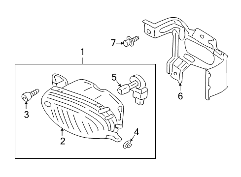 2002 Chrysler Sebring Fog Lamps Fog Lamp Diagram for MR566310