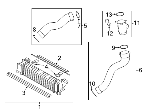 2016 BMW 328d Intercooler Profile-Gasket Diagram for 11618509400