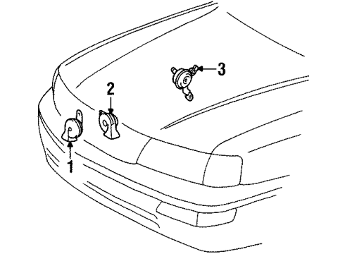 1995 Toyota Avalon Anti-Theft Components Computer Assy, Security Warning Diagram for 89730-41010