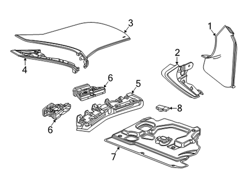 2020 Chevrolet Corvette Cluster & Switches, Instrument Panel Air Outlet Vent Diagram for 23429510