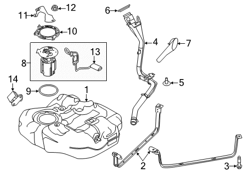 2012 Ford Focus Senders Fuel Pump Controller Diagram for AU5Z-9D370-M