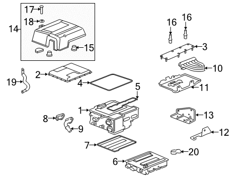 2013 GMC Yukon Electrical Components Sight Shield Bolt Diagram for 11569940