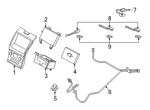2015 Ford Edge Sound System Module Diagram for EM2Z-19A387-B