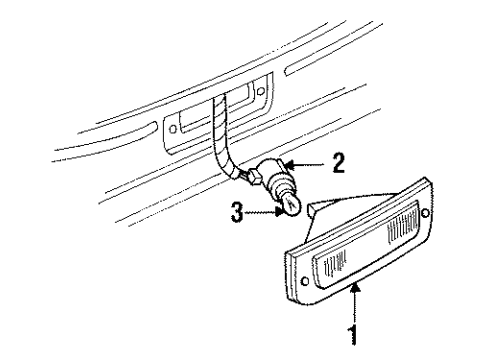 1992 Buick Regal Backup Lamps Lamp Asm-Back Up Diagram for 5975425