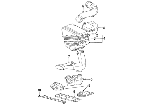 1995 Toyota Camry Filters Cleaner Assy, Air Diagram for 17700-74380