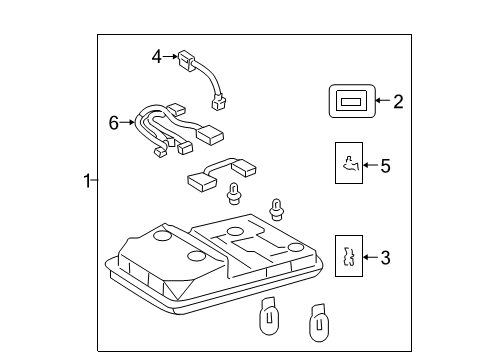 2015 Toyota 4Runner Stability Control Overhead Console Diagram for 81260-35521-B0