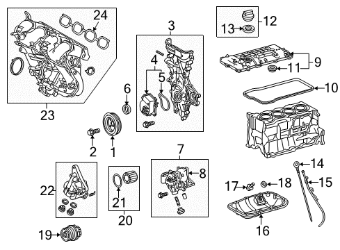 2022 Toyota Prius AWD-e Engine Parts Filler Cap Diagram for 12180-25010