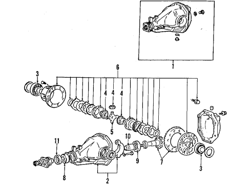 1989 Plymouth Colt Rear Axle, Axle Shafts & Joints, Differential, Propeller Shaft Part Diagram for MB505286