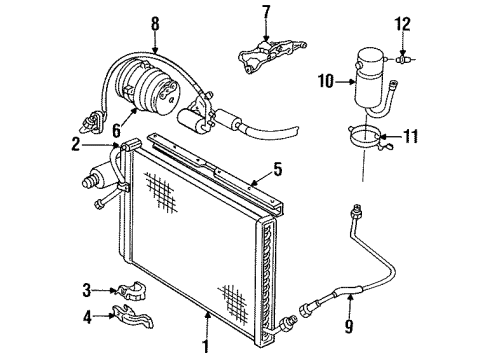 1985 Buick Century A/C Condenser, Compressor & Lines Pulley, Rotor & Bearing Diagram for 6551933