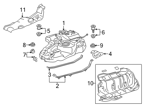 2018 Lexus RX350L Fuel Supply Plate, Fuel Tank Side Diagram for 77114-48040