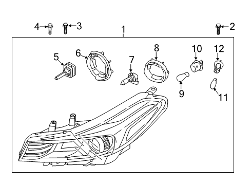2017 Kia Forte Headlamps Lamp Assembly-Head, Lh Diagram for 92101B0730
