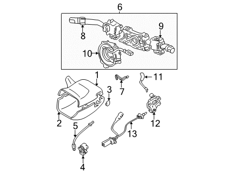 2001 Toyota Sienna Ignition Lock Shift Lever Diagram for 33055-08011