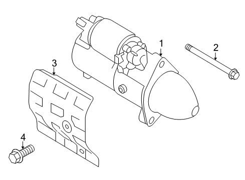 2009 Kia Borrego Starter Bolt Diagram for 1140306207B