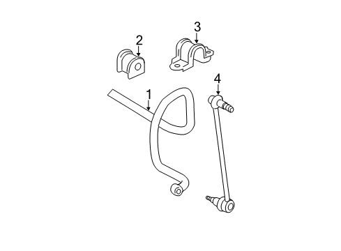 2005 Toyota Avalon Stabilizer Bar & Components - Front Stabilizer Bar Diagram for 48811-07020