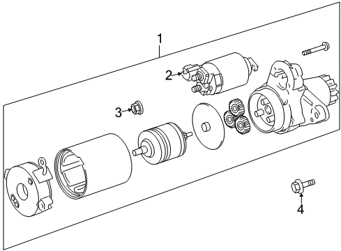 2005 Toyota Sienna Starter Starter Mount Bolt Diagram for 90080-11340