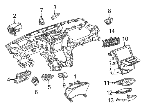 2019 Cadillac ATS Cluster & Switches, Instrument Panel Cluster Diagram for 84457496