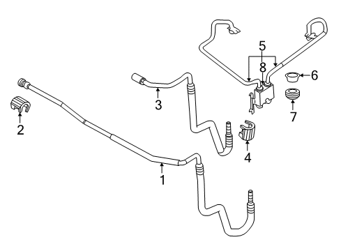 2011 Ford Edge Trans Oil Cooler Tube Diagram for BT4Z-7B028-B