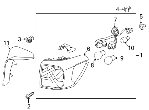 2020 Kia Sedona Tail Lamps Rear Holder & Wiring Diagram for 92480A9710