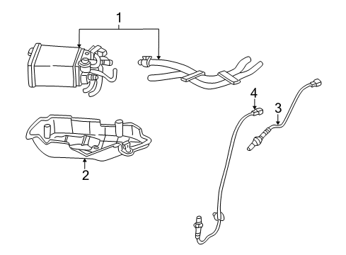 2001 Toyota RAV4 Powertrain Control Vapor Canister Diagram for 77740-42071