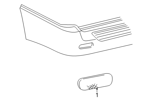 2004 Buick Rainier Rear Reflector Reflector Diagram for 15000433