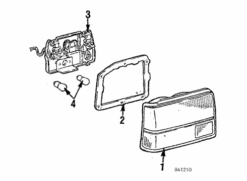 1985 Toyota Corolla Tail Lamps Socket Diagram for 81555-1A170