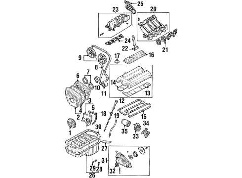 2000 Kia Sportage Filters Gasket-Intake Manifold Diagram for 0K9A413111