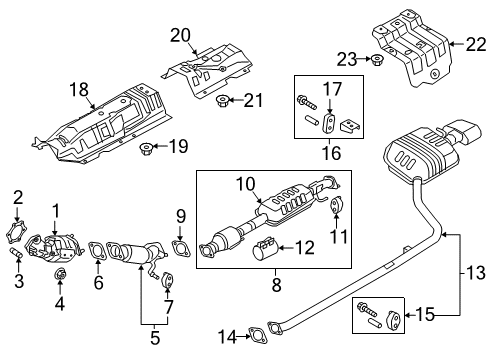 2017 Kia Optima Exhaust Components Nut-Exhaust Diagram for 0JF0313465