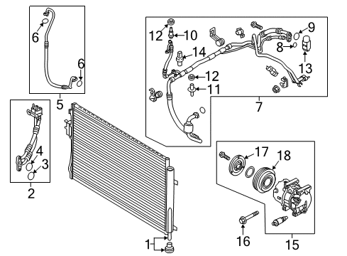 2019 Kia Sedona Air Conditioner Disc & Hub Assembly-A/C Diagram for 97644A9000