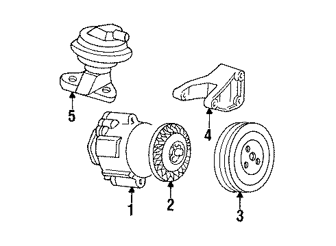 1992 GMC Sonoma EGR System Pump Asm-Air Injection Diagram for 26001405