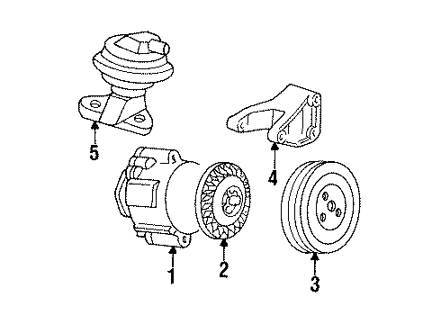 1991 GMC Syclone Emission Components Canister Asm-Fuel Vapor Diagram for 17090040