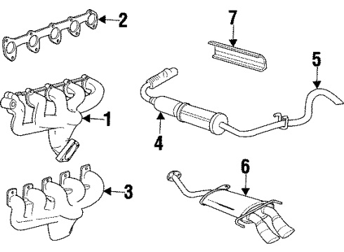 2002 Dodge Viper Exhaust Components Resonator-Exhaust Diagram for 4854303AA