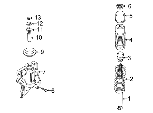 2003 Hyundai XG350 Struts & Components - Rear Bush-Upper"A" Diagram for 55320-26000