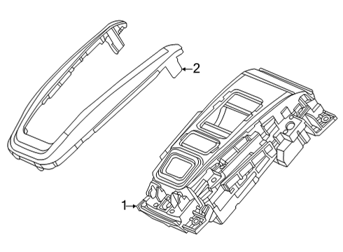 2020 Honda CR-V Cluster & Switches, Instrument Panel Garnish Complete (High Gloss Silver) Diagram for 54710-TMJ-T51ZA