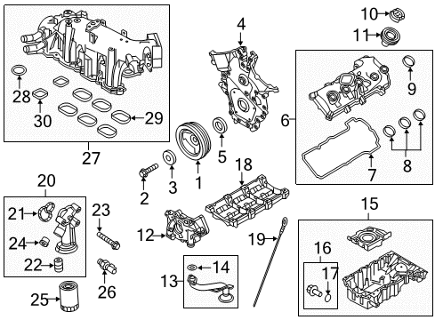 2015 Ford Police Interceptor Sedan Intake Manifold Gasket Diagram for AT4Z-9H486-A