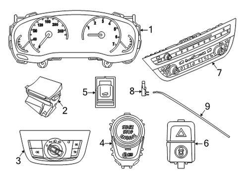 2020 BMW X3 Switches REP. KIT FOR RADIO/CLIMATE C Diagram for 64117947702