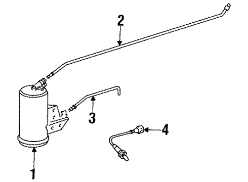 1995 BMW 318ti Emission Components Oxygen Sensor Diagram for 11781247235