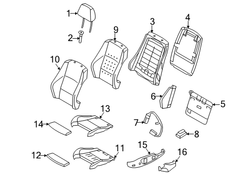 2012 BMW 135i Driver Seat Components HEATING ELEMENT, SPORTS SEAT Diagram for 64117140544