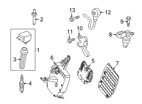 2020 Ford Escape Ignition System Ignition Coil Diagram for HX7Z-12029-A