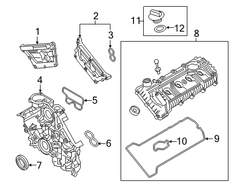 2016 Hyundai Genesis Valve & Timing Covers Gasket-Fuel Pump Diagram for 22444-3F401