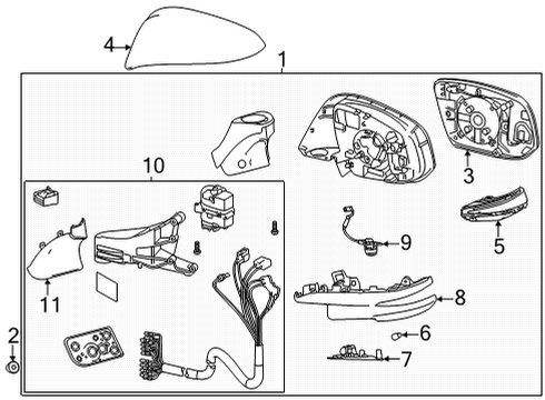 2021 Toyota Venza Parking Aid Retractor Cover Diagram for 8791B-48B40