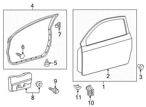 2015 Scion tC Door & Components Door Weatherstrip Diagram for 67862-21070