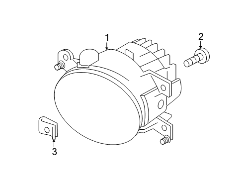 2017 Infiniti Q70 Fog Lamps Lamp Fog LH Diagram for 26155-4AM0B