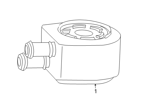 1997 Ford F-250 Oil Cooler Oil Cooler Assembly Diagram for 2L3Z-6A642-AB