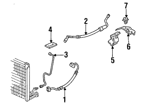 1992 Acura Vigor Hoses Pipe, Condenser Diagram for 80331-SL5-A03