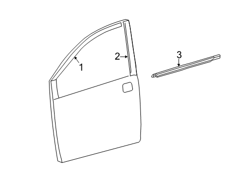 2019 Toyota Sienna Exterior Trim - Front Door Belt Molding Diagram for 68160-08020