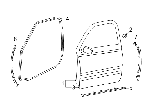 2017 Ram 2500 Front Door B Pillar Lower Diagram for 55372711AD